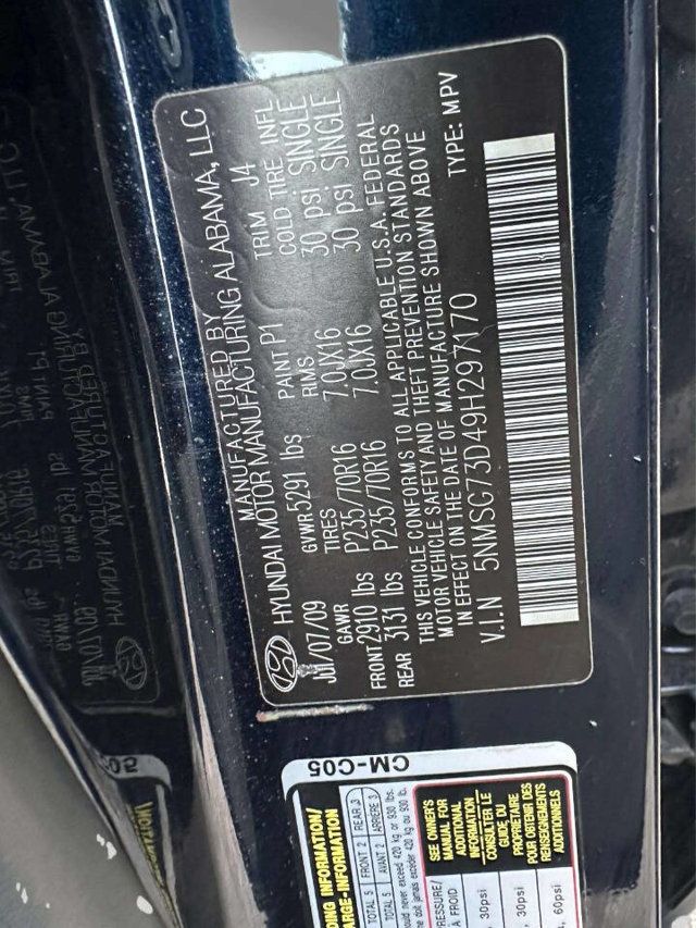 2009 Hyundai Santa Fe GLS AWD 4dr SUV - 22968391 - 32