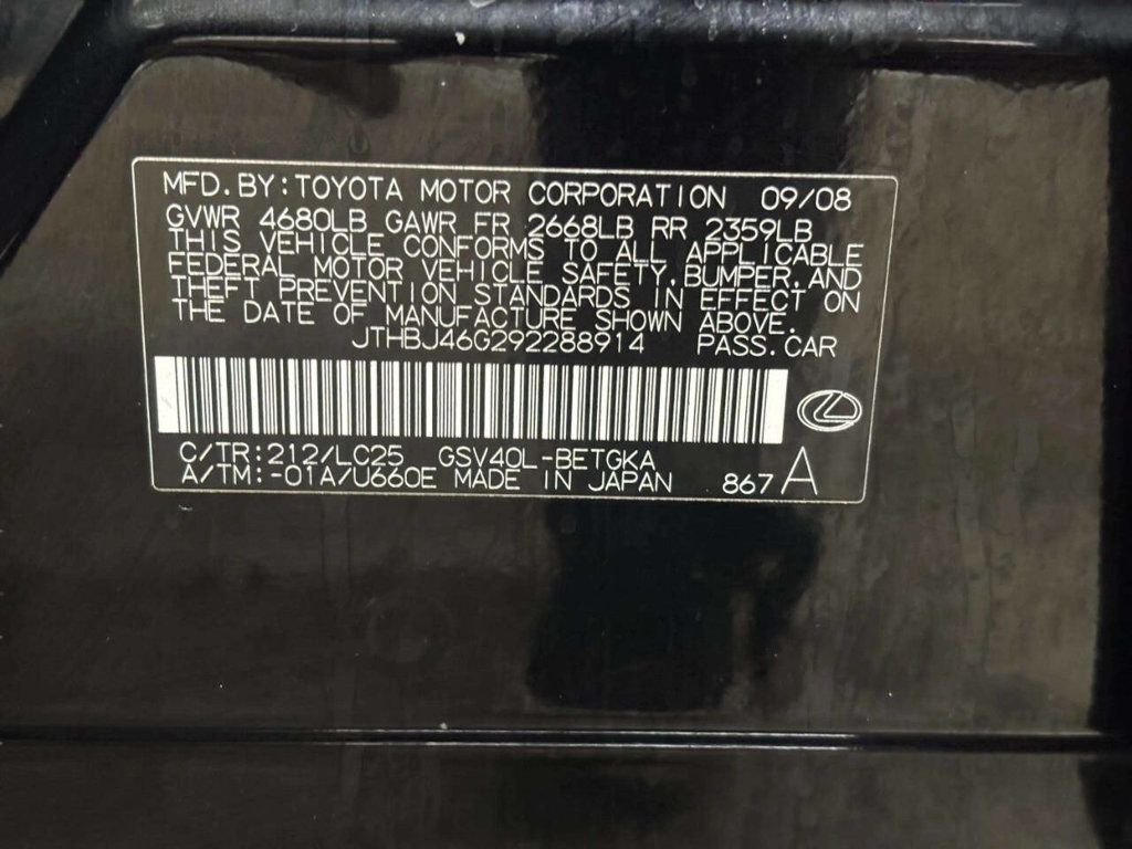 2009 Lexus ES 350 4dr Sedan - 23035090 - 36