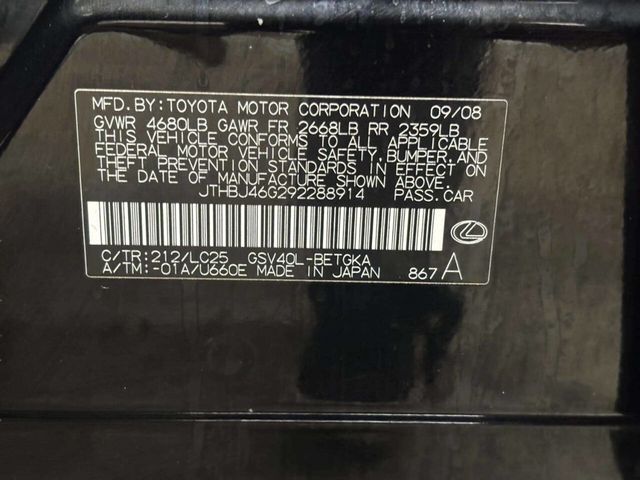 2009 Lexus ES 350 4dr Sedan - 23035090 - 36