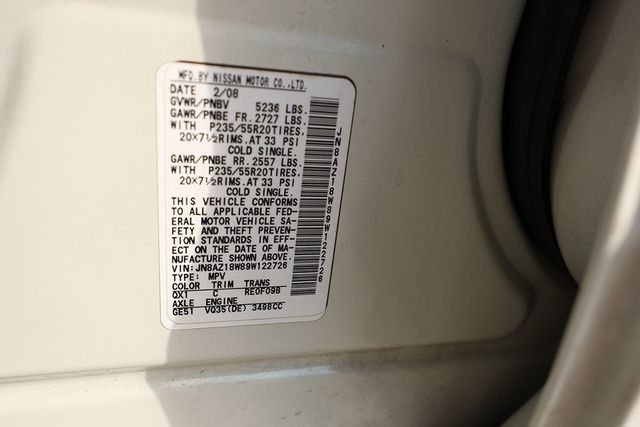 2009 NISSAN MURANO AWD 4dr LE - 22980583 - 33