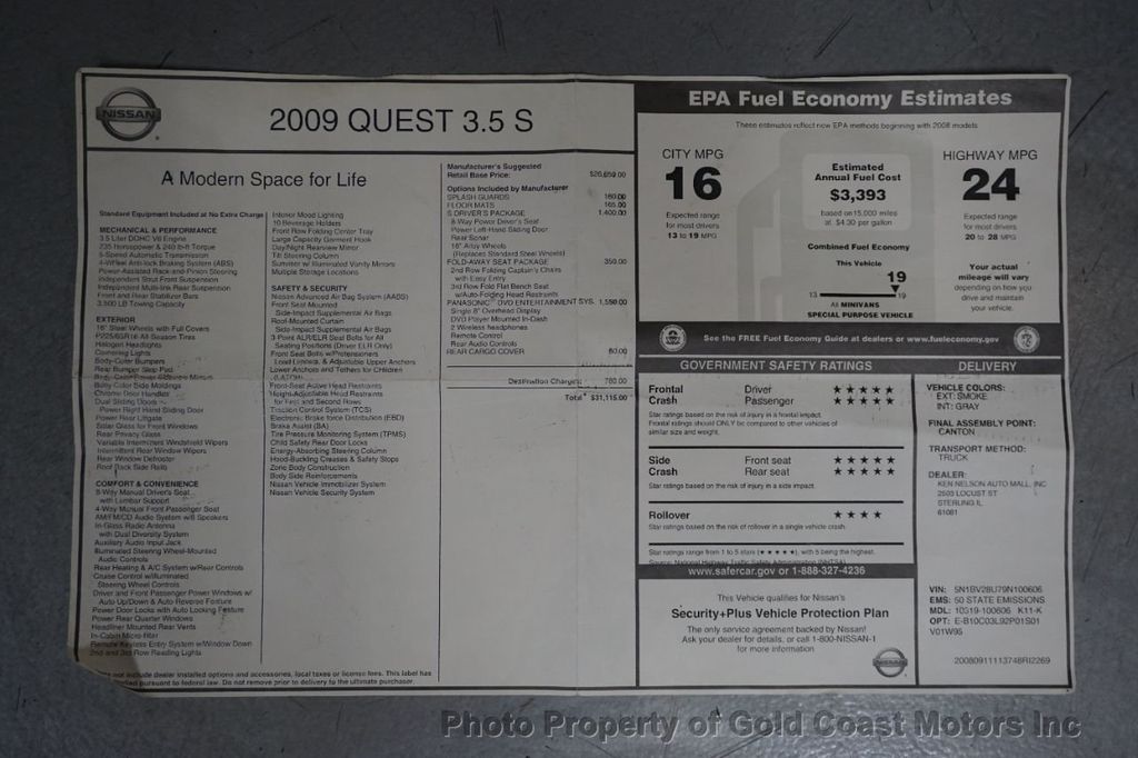 2009 Nissan Quest S - 22220851 - 75