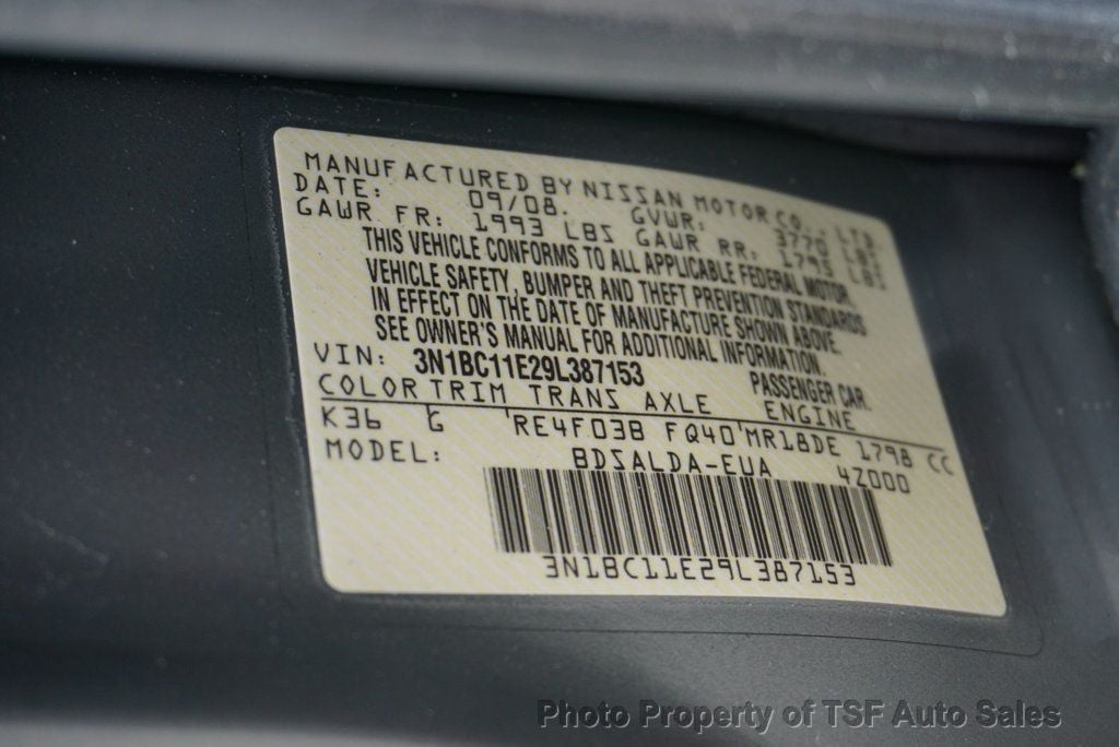 2009 Nissan Versa 4dr Sedan I4 Automatic 1.8 S - 22847992 - 10
