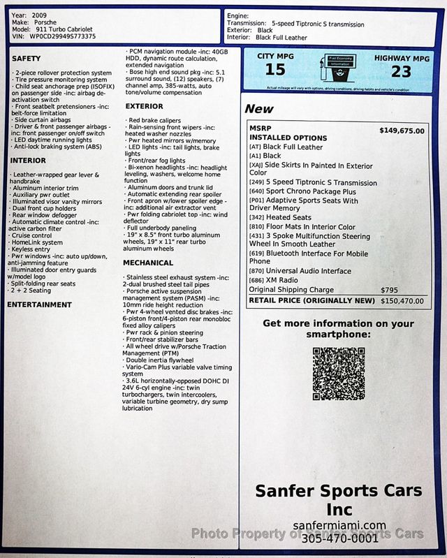 2009 Porsche 911 2dr Cabriolet Turbo - 23013013 - 40