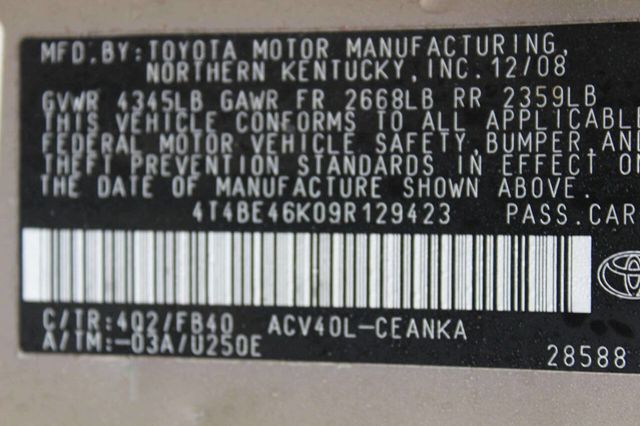 2009 Toyota Camry 4dr Sedan I4 Automatic LE - 22983746 - 8