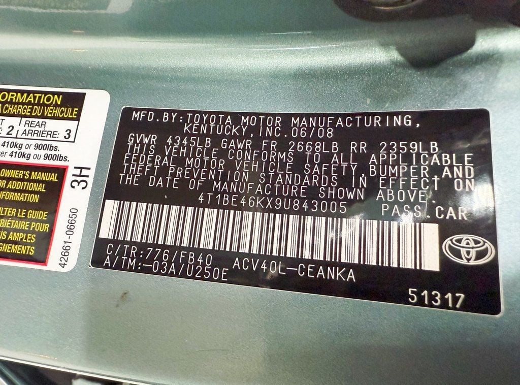 2009 Toyota Camry 4dr Sedan I4 Automatic SE - 22909364 - 30