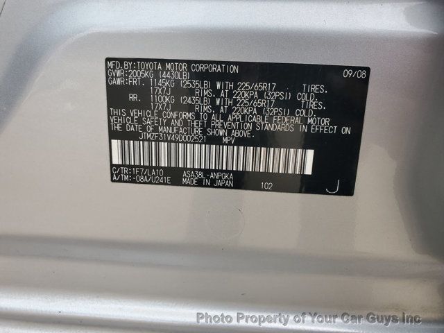 2009 Toyota RAV4 FWD 4dr 4-cyl 4-Speed Automatic Ltd - 22990842 - 18