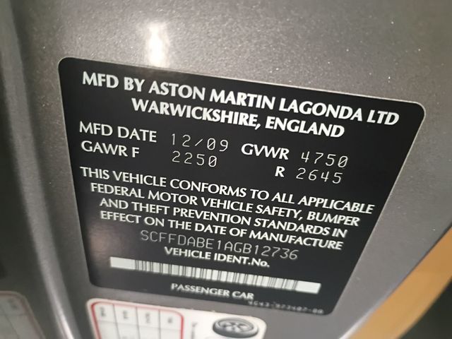 2010 Aston Martin DB9 2dr Volante Automatic Clean Carfax - 23099587 - 45