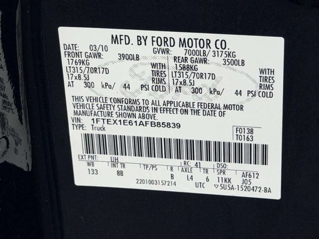 2010 Ford F-150 4WD SuperCab 133" SVT Raptor - 23049611 - 19