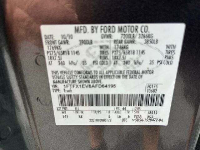 2010 Ford F-150 4WD SuperCab 145" FX4 - 23028884 - 22