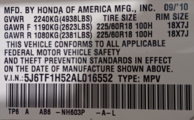 2010 Honda Accord Crosstour 2WD 5dr EX-L - 23004344 - 4