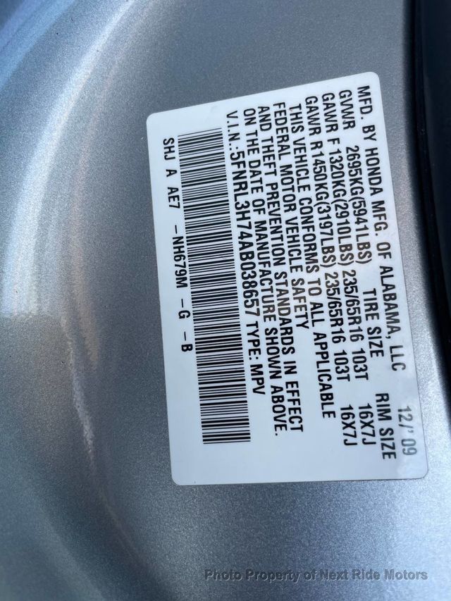 2010 Honda Odyssey 2010 HONDA ODYSSEY V6 3.5L EX-L MINIVAN SERVICED 615-730-9991 - 23040462 - 25