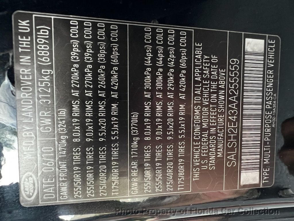 2010 Land Rover Range Rover Sport Supercharged 4WD STRUT  - 22905730 - 99