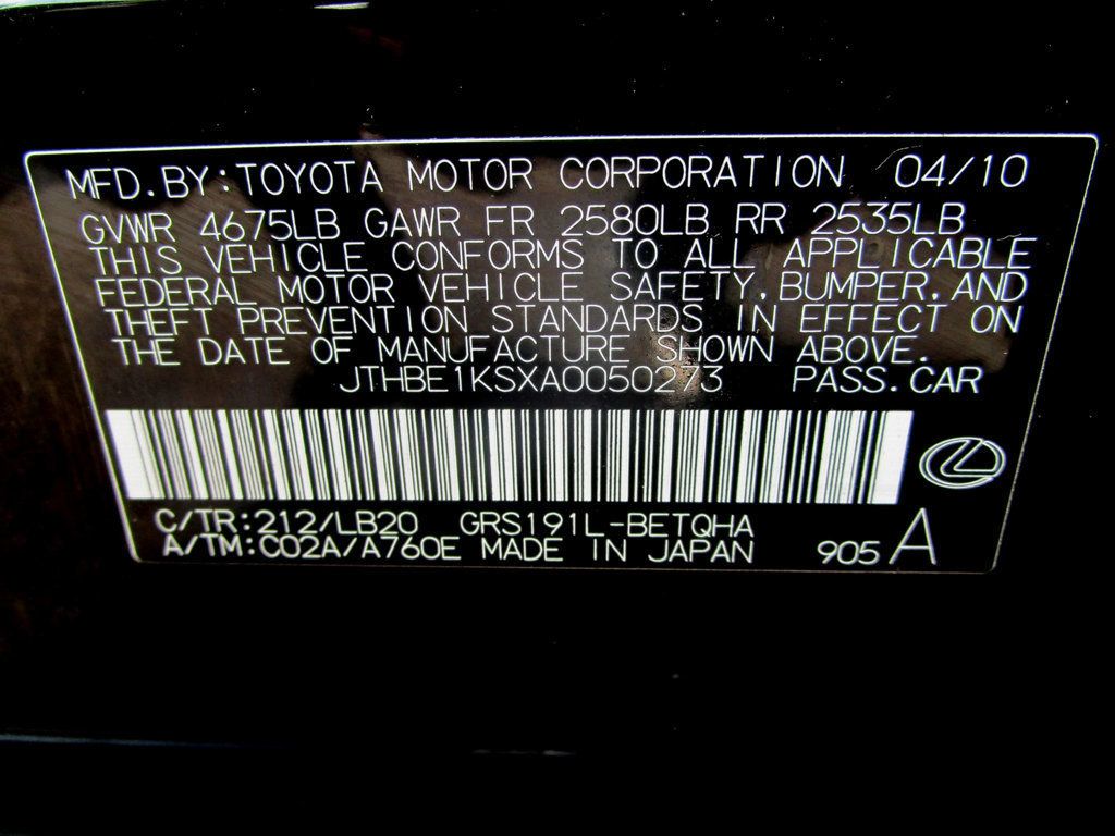 2010 Lexus GS 350 4dr Sedan RWD - 22419626 - 31