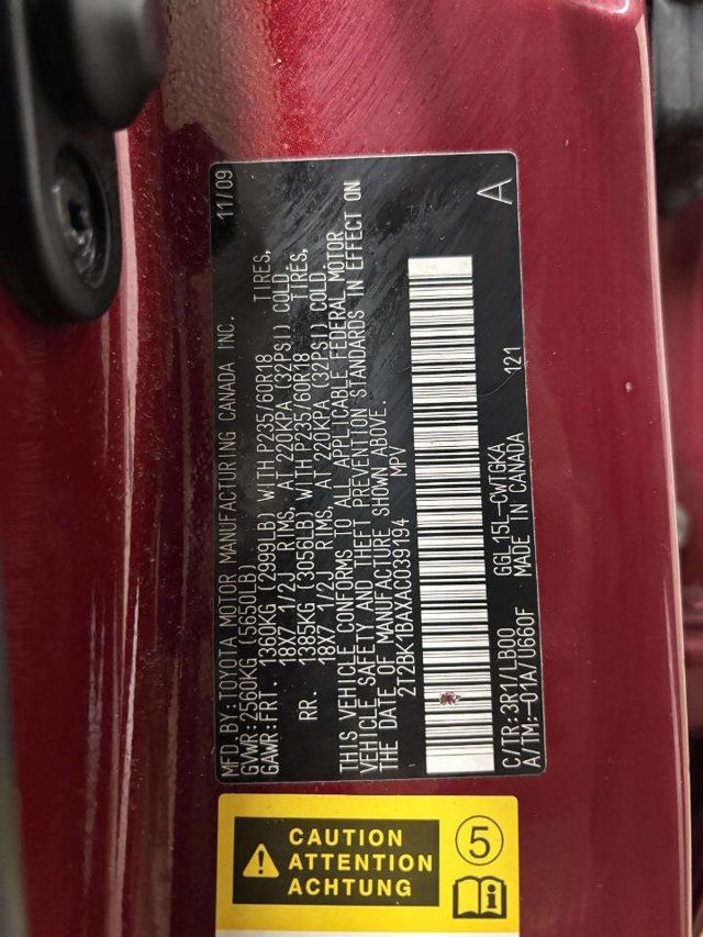 2010 Lexus RX 350 AWD 4dr - 22968385 - 52