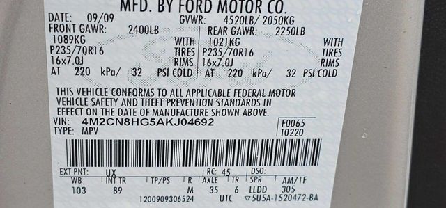 2010 Mercury Mariner FWD 4dr Premier - 22989547 - 10