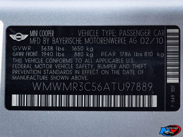 2010 MINI Cooper Convertible CONVERTIBLE, HEATED SEATS, HARMAN KARDON SOUND, CENTER ARMREST - 22605711 - 33