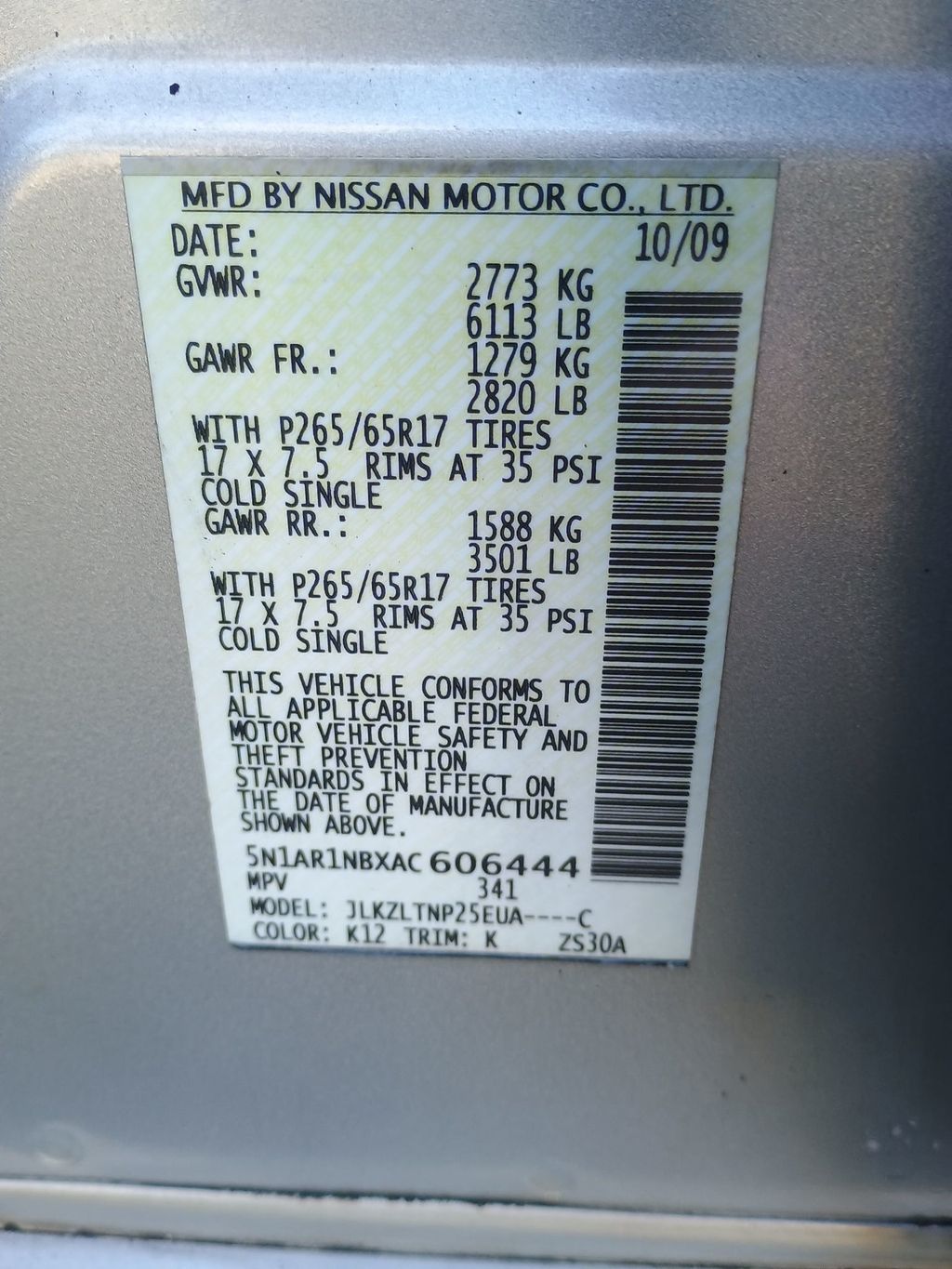 2010 Nissan Pathfinder 4WD 4dr V6 S 57000 Miles Florida SUV - 22946126 - 68