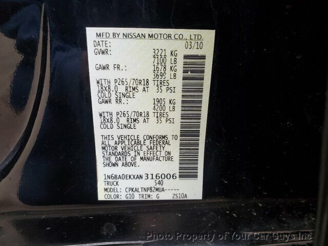 2010 Nissan Titan XE - 22959008 - 25