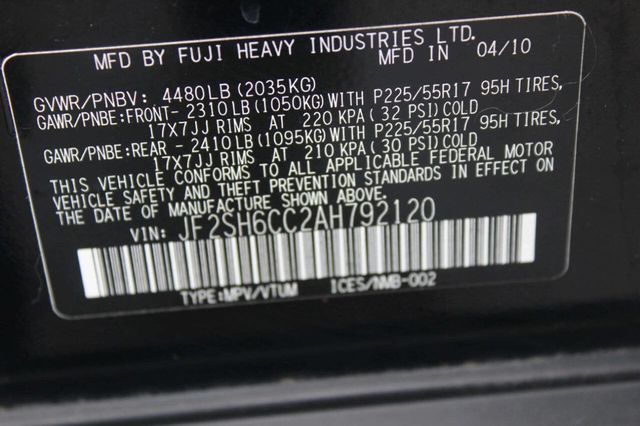 2010 Subaru Forester 2.5X Premium AWD 4dr Wagon 4A - 22983748 - 10