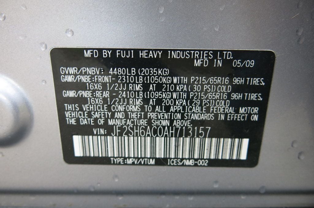 2010 Subaru Forester 4dr Automatic 2.5X - 22394362 - 35