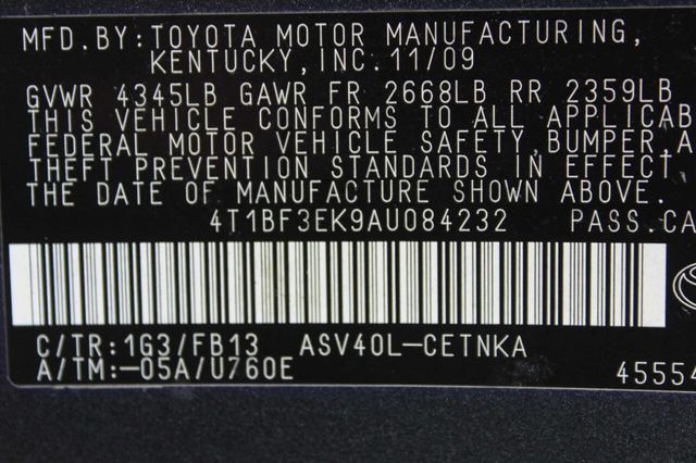 2010 Toyota Camry 4dr Sedan I4 Automatic LE - 23026756 - 9