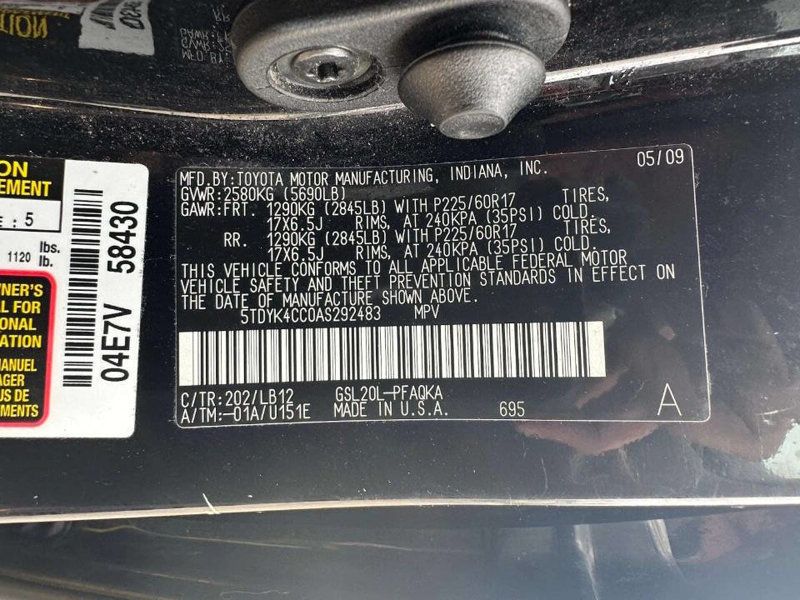 2010 Toyota Sienna XLE 7 Passenger 4dr Mini Van - 22949714 - 27