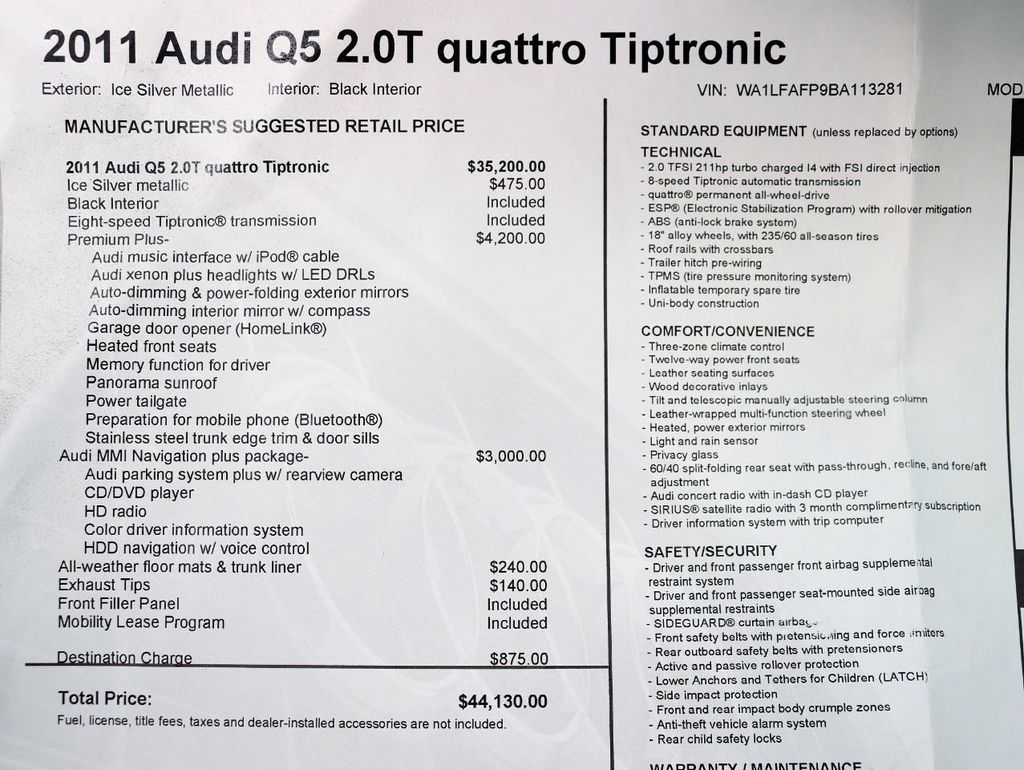 2011 Audi Q5 quattro 4dr 2.0T Premium Plus - 22337992 - 1