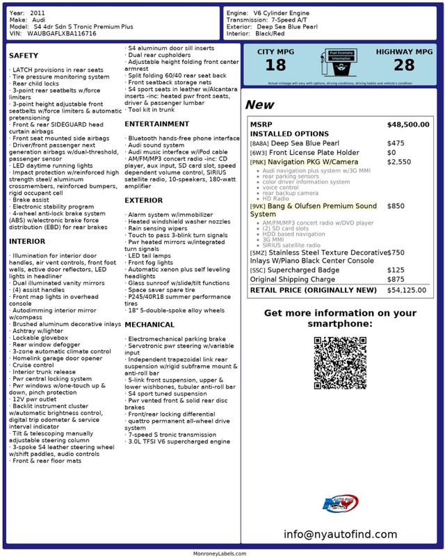 2011 Audi S4 CLEAN CARFAX, PREMIUM PLUS, AWD, SUNROOF, NAVI PKG, BACKUP CAM - 22996465 - 10