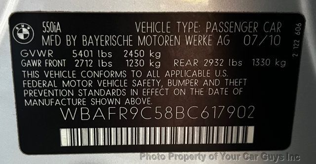2011 BMW 5 Series 550i - 23085062 - 30