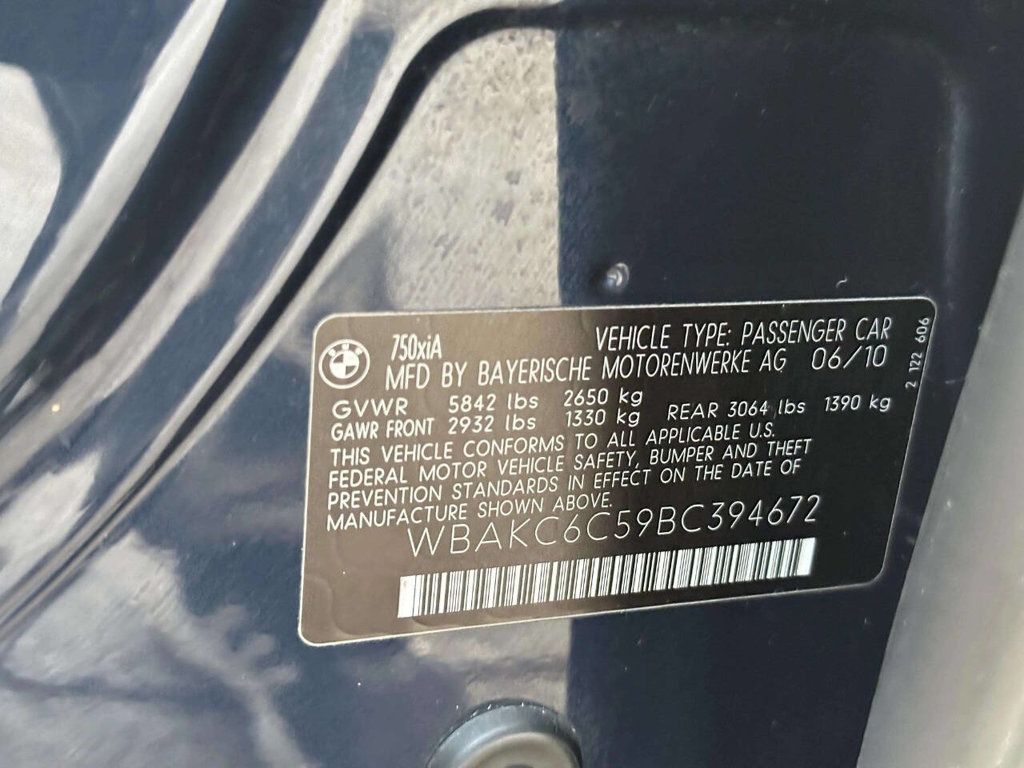 2011 BMW 7 Series 750i xDrive - 22968425 - 29