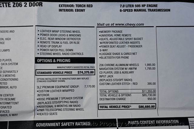 2011 Chevrolet Corvette 2dr Coupe Z06 w/3LZ - 22822065 - 53