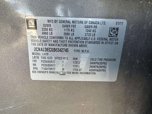 2011 Chevrolet Equinox FWD 4dr LT w/1LT - 22991137 - 36