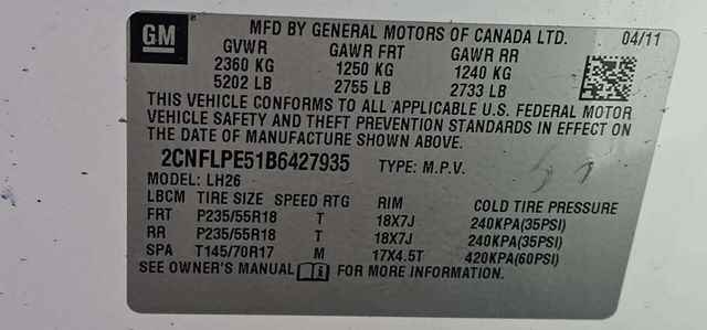 2011 Chevrolet Equinox FWD 4dr LT w/2LT - 22991149 - 8