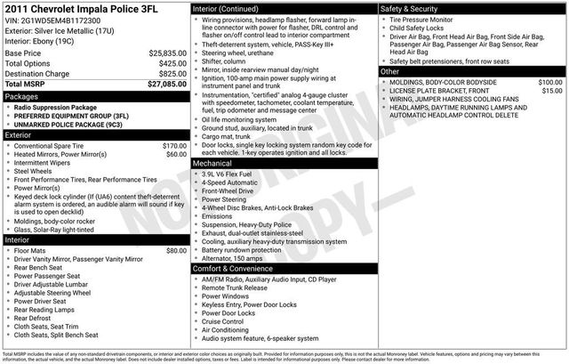 2011 Chevrolet Impala Police Package - 23005140 - 5