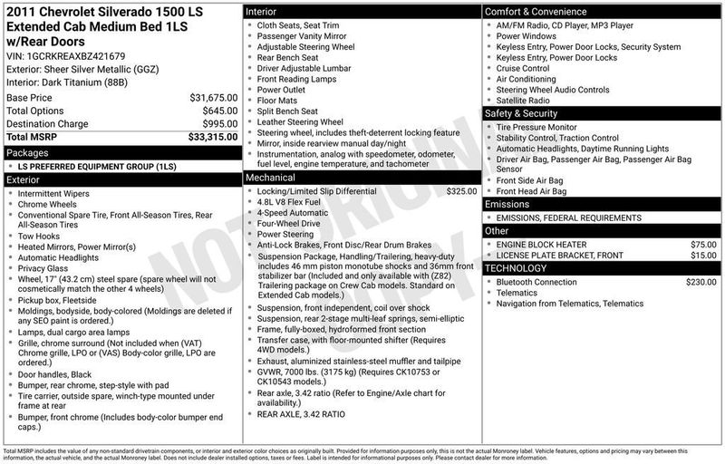 2011 Chevrolet Silverado 1500 LS - 22944578 - 5