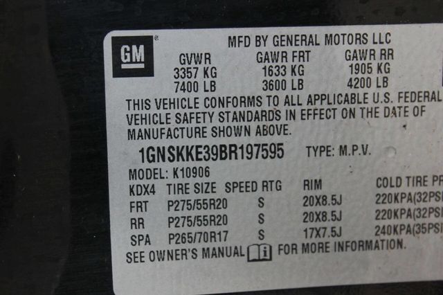 2011 Chevrolet Suburban 4WD 4dr 1500 LTZ - 22980663 - 9