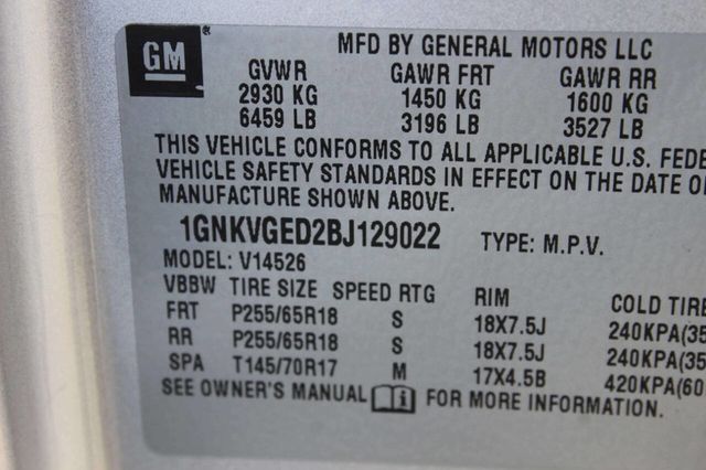 2011 Chevrolet Traverse AWD 4dr LT w/1LT - 23027374 - 9