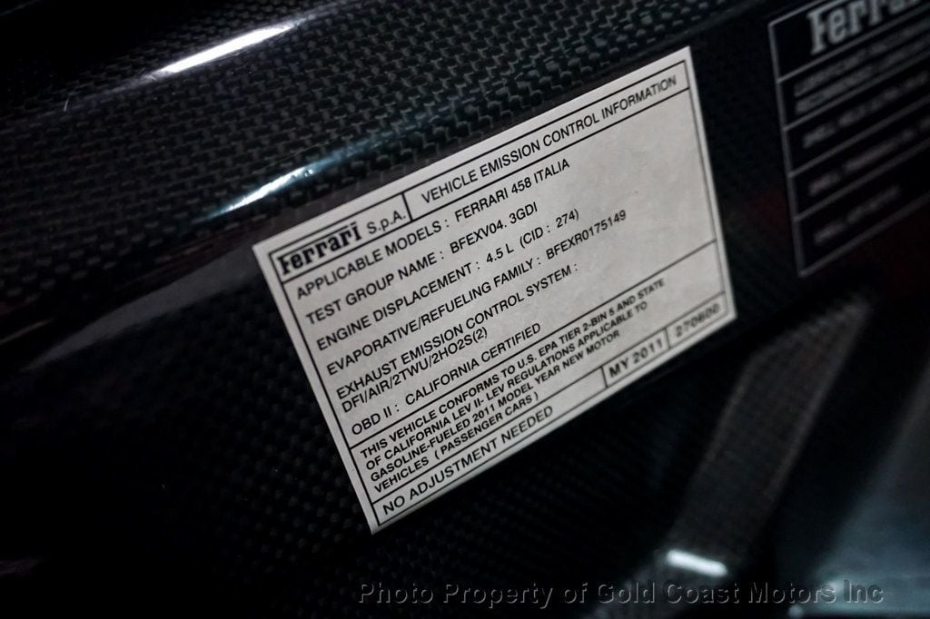 2011 Ferrari 458 Italia 2dr Coupe - 22474283 - 93