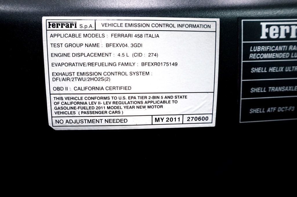 2011 Ferrari 458 ITALIA * ONLY 5K MILES...Flawless Example! - 22487788 - 57
