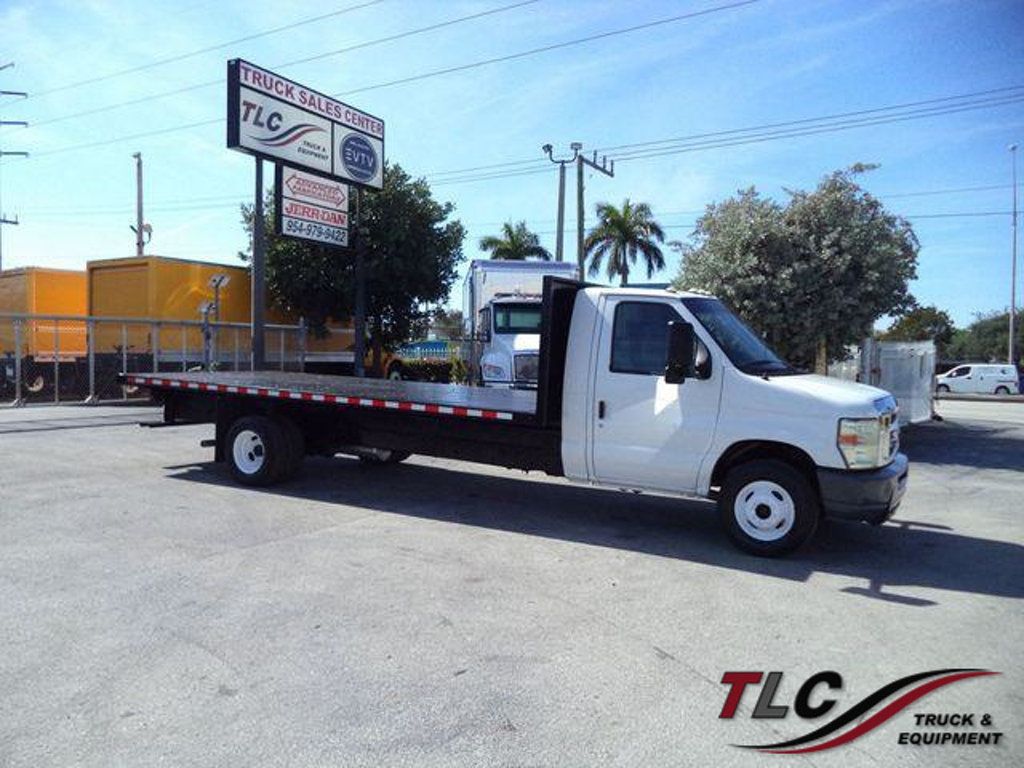 2011 Ford E450 18FT FLATBED PLATFORM BODY.. - 22765551 - 0