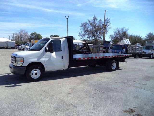 2011 Ford E450 With 18ft Steel Flatbed Platform Body Landscape Utility - 22765551 - 2