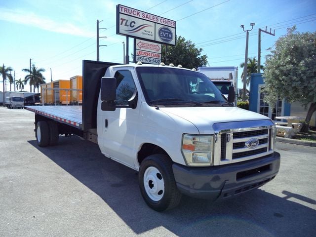 2011 Ford E450 With 18ft Steel Flatbed Platform Body Landscape Utility - 22765551 - 4
