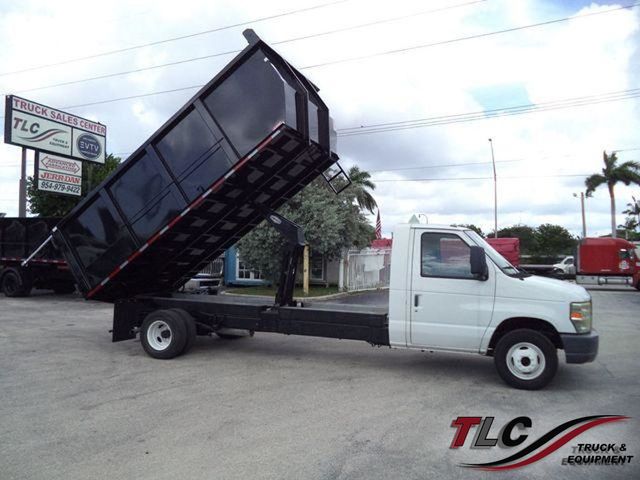 2011 Ford E450 w/ New 15ft Steel Trash Dump Body Landscape Dump Truck - 22526000 - 0