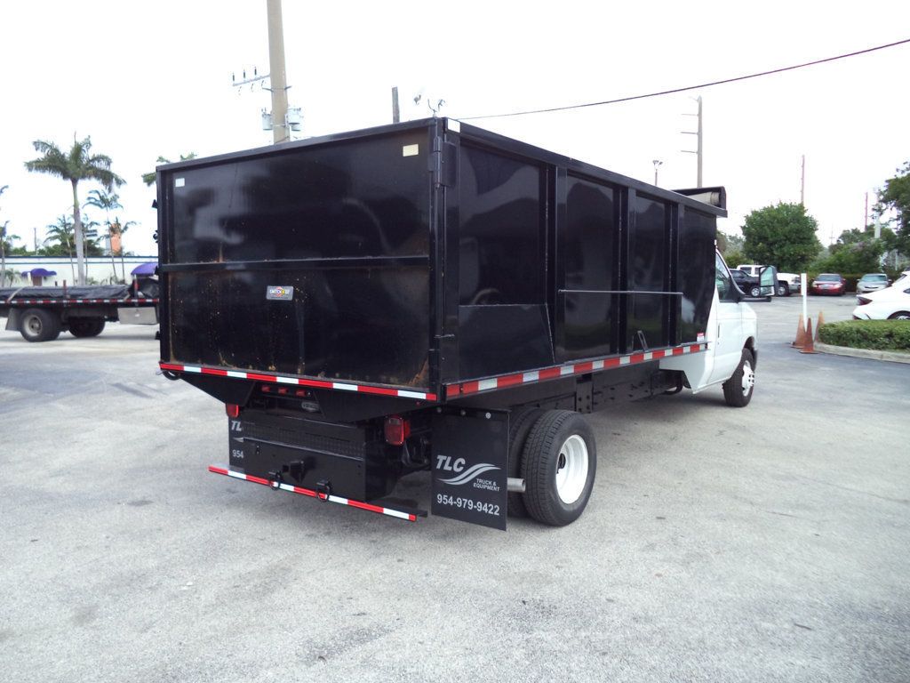 2011 Ford E450 w/ New 15ft Steel Trash Dump Body Landscape Dump Truck - 22526000 - 9