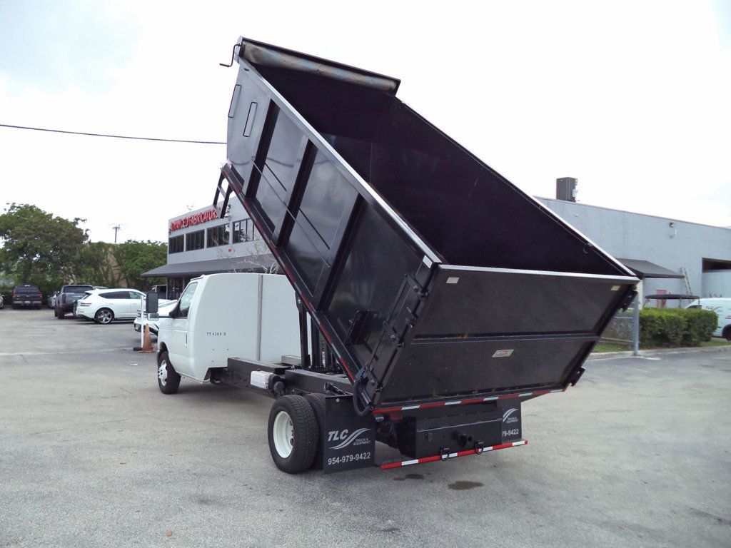 2011 Ford E450 w/ New 15ft Steel Trash Dump Body Landscape Dump Truck - 22526000 - 23