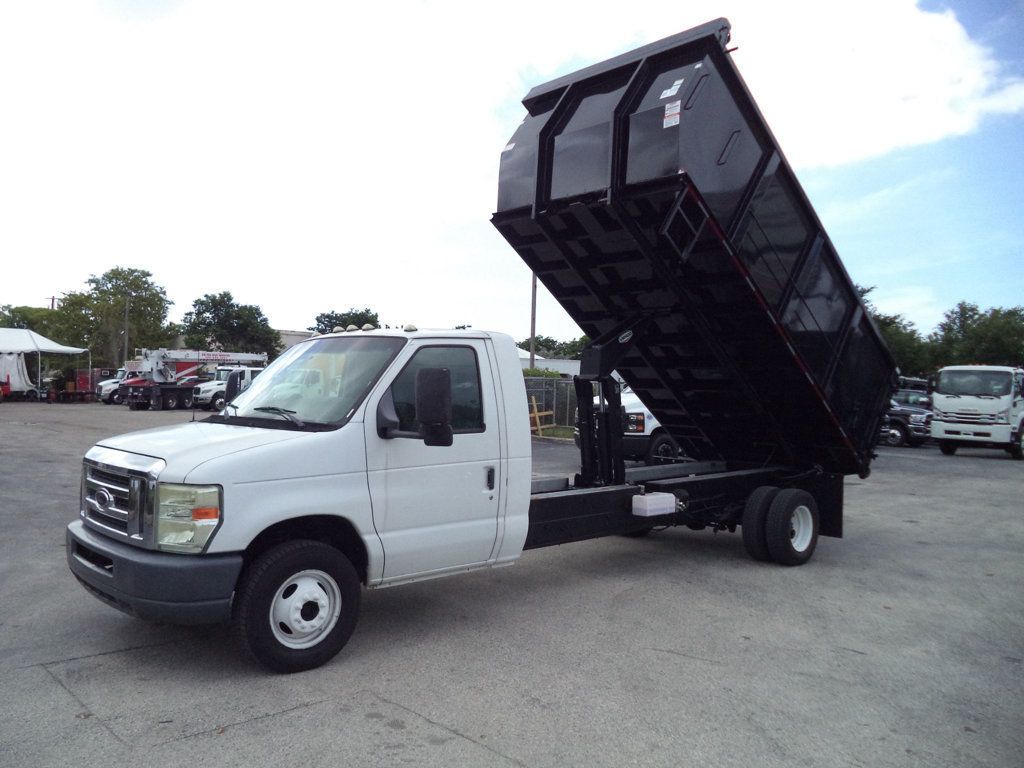 2011 Ford E450 w/ New 15ft Steel Trash Dump Body Landscape Dump Truck - 22526000 - 25