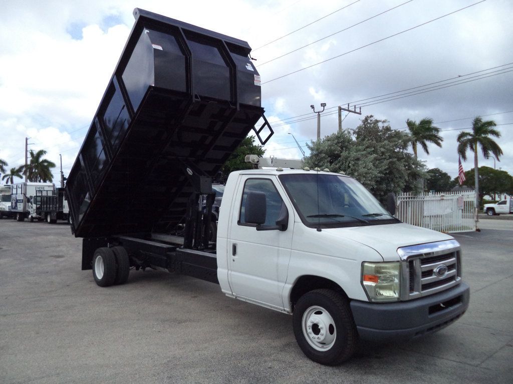 2011 Ford E450 w/ New 15ft Steel Trash Dump Body Landscape Dump Truck - 22526000 - 27