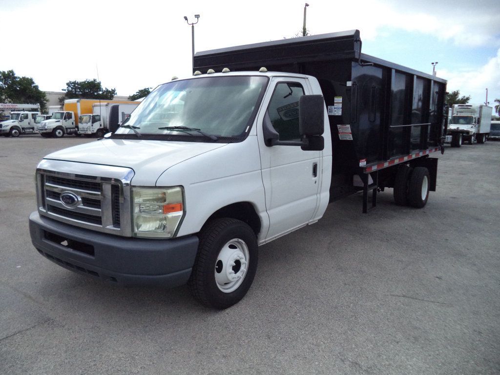 2011 Ford E450 w/ New 15ft Steel Trash Dump Body Landscape Dump Truck - 22526000 - 4