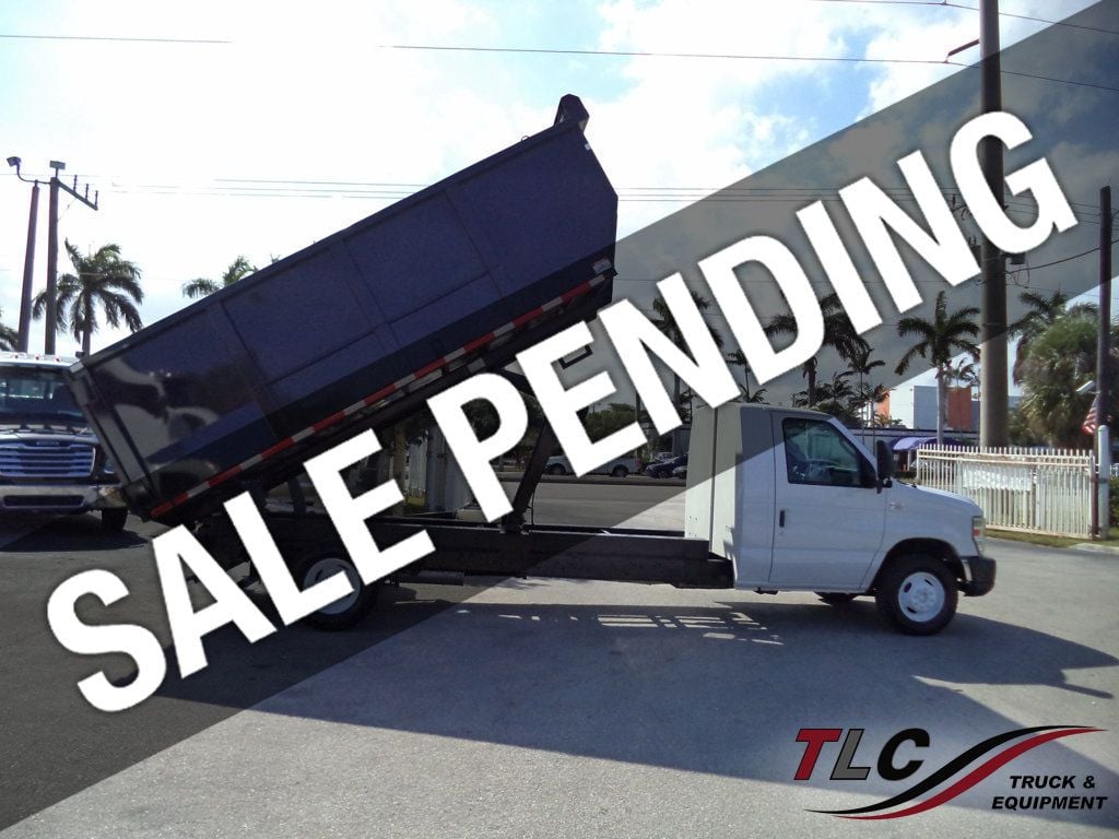 2011 Ford E450 w/ New 15ft Steel Trash Dump Body Landscape Dump Truck - 22797942 - 0
