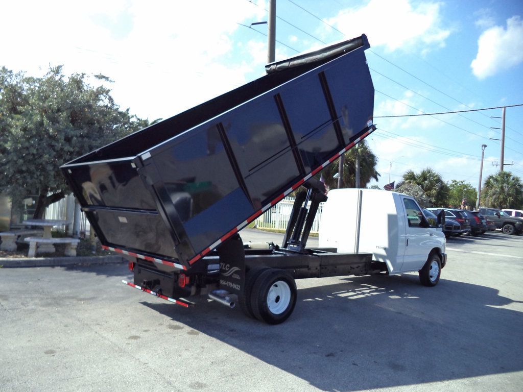 2011 Ford E450 w/ New 15ft Steel Trash Dump Body Landscape Dump Truck - 22797942 - 17